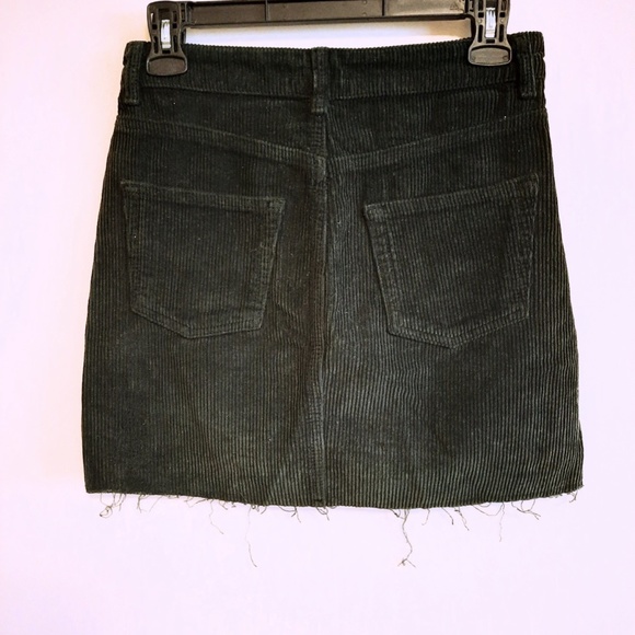TopShop Corduroy Skirt - Emerald Green Size 2 - Picture 5 of 6